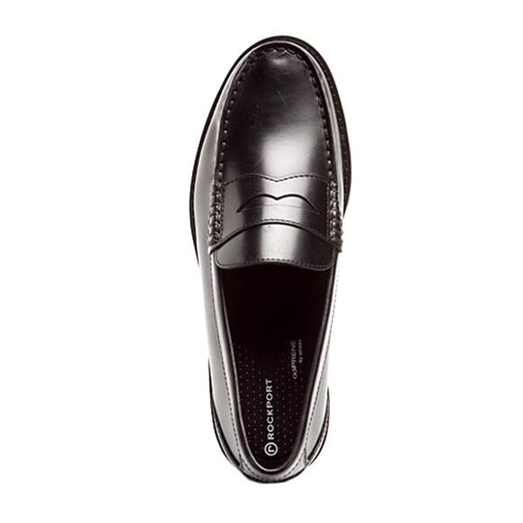 Rockport Shakespeare Circle Black Brush Off Loafers K53879 New 11.5 XW XWide